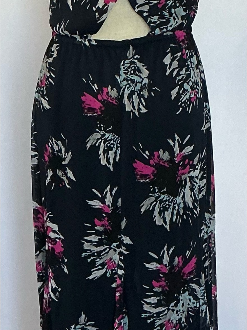 Banana Republic Floral Open-Back Maxi Dress Size 2 - Picture 4 of 7